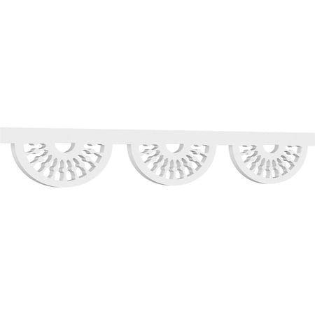 Ekena Millwork Classic Wagon Wheel Architectural Grade PVC Running Trim, 6"H x 5/8"P x 48"L RUNP06X0625X48CWW